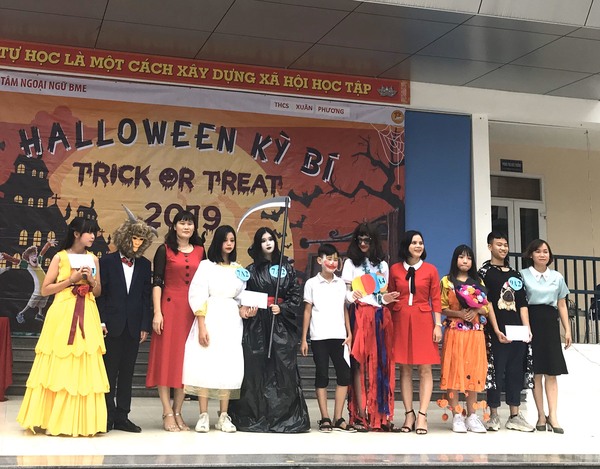 Kì bí và sôi động với lễ hội Halloween tại trường THCS Xuân Phương